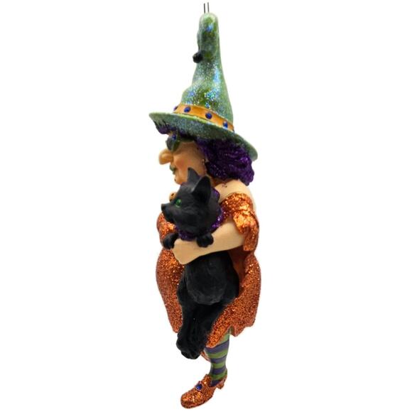Which Witch Zelda Cat Orange Dress Halloween Tree December Diamonds Ornament - Picture 8 of 11